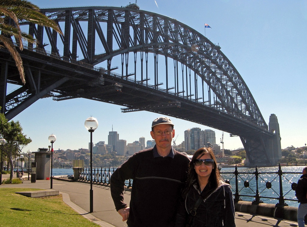 Bob and Connie with Harbour Bridge